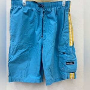 Fossil brand lined swim trunks elastic waist 34”X10.5”